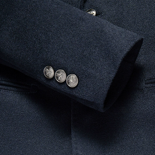 Мужская демисезонная шерстяная утепленный лонгслив, шерстяной пиджак классического кроя для отдыха, куртка, увеличенная толщина, облегающий крой, в корейском стиле