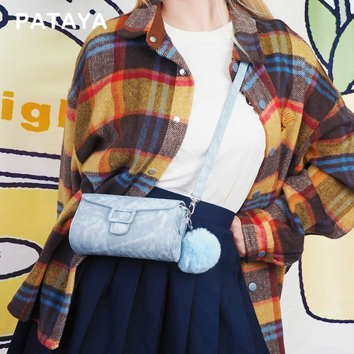 Pataya2024 Весна и летняя новая мини -цилиндрическая сумка Cambridge Baupties Орбарная мастерская сумка из -за бок