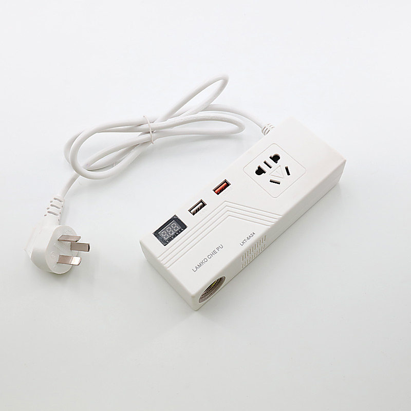 220v turn 12v24v power converter on-board refrigerator vacuum cleaner Home changeover plug Cigarette Lighter Wire Transfer