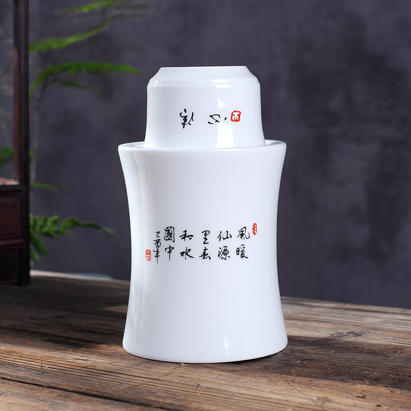 Three two wine temperature hot hip household jingdezhen ceramic Chinese antique wine package rice wine liquor cup hip flask