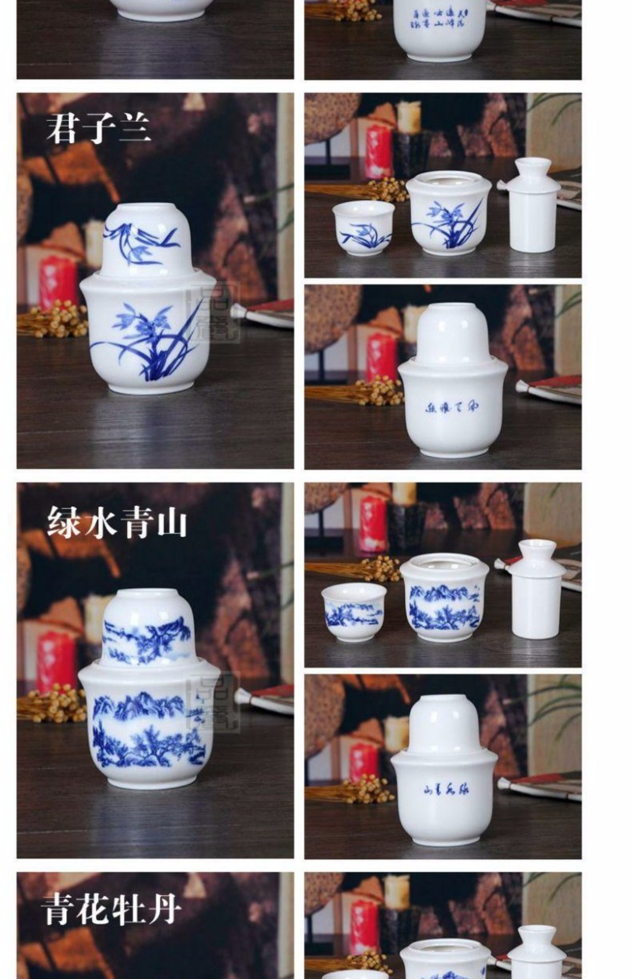 Jingdezhen gốm ấm rượu vang với hầm rượu hai hai lẩu hộ gia đình rượu vang trắng nóng rượu vang vàng rõ ràng bộ rượu vang - Rượu vang ly rượu vang cao cấp