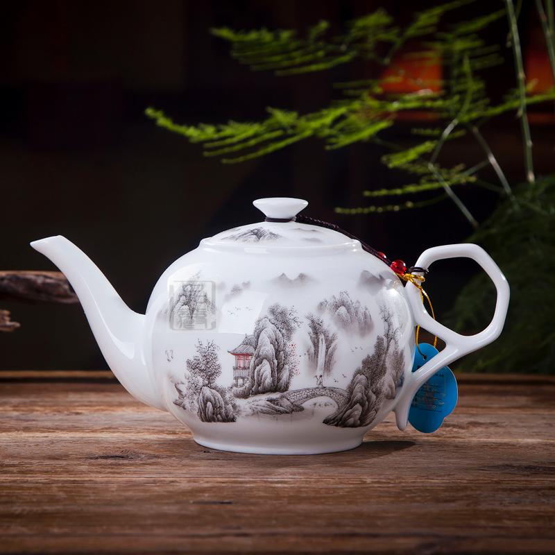 Jingdezhen blue and white single pot of large - sized ceramic teapot tea set CiHu hotel porcelain kettle pot single pot