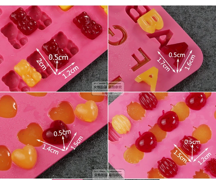 Net đỏ handmade qq đường hoa sen củ sen bột kẹo mềm silicone khuôn khủng long nhỏ tự chế chịu nhiệt độ cao phim hoạt hình nhà - Tự làm khuôn nướng