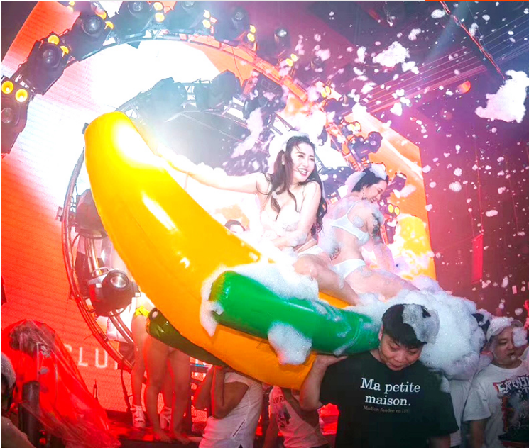 Bar Inflatable Evil Banana Boat Dolphin Model Beauty Chen Atmosphere Interactive Decorative Props Closed Gas Zebra Air Film