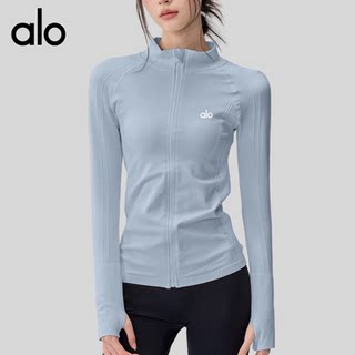 AIo秋冬无缝运动外套女立领修身显瘦普拉提长袖瑜伽服跑步健身衣