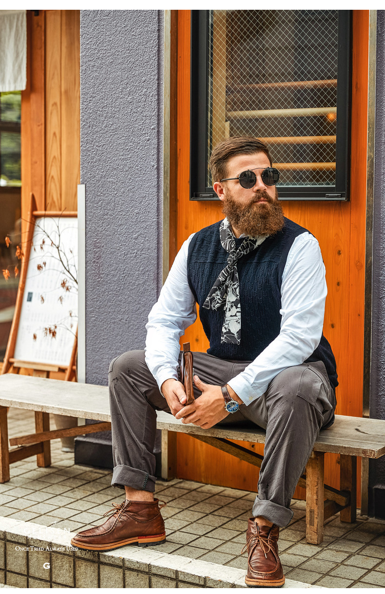 Glory GELISEN quần áo nam size lớn chất béo kinh doanh áo len cộng với chất béo cộng với áo vest rộng áo len thu đông