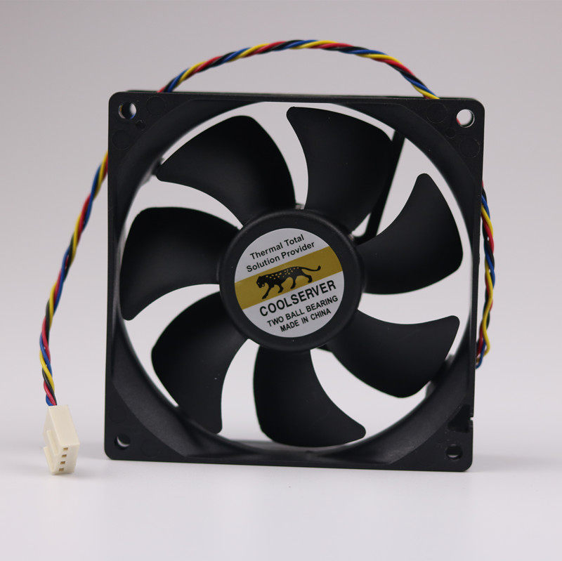 Gold Money Leopard Original Fit 9025 9cm9 Cm CPU Radiator Fan Host Shell 4 Needle Ball Temperature Controlled Speed New