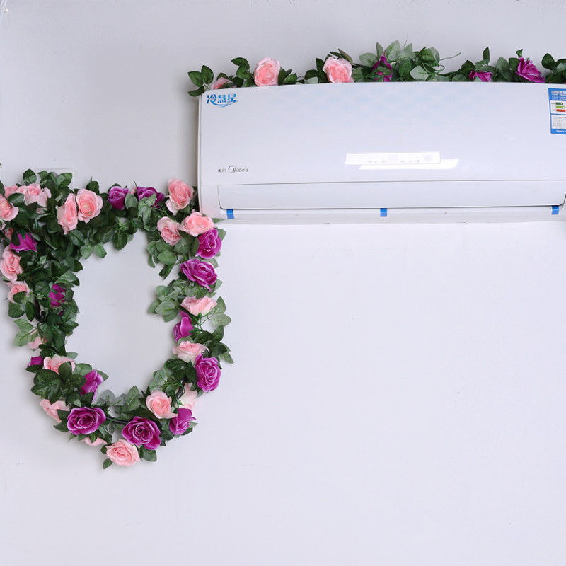 仿真小玫瑰花藤条长条藤蔓绢花花草玫瑰花藤塑料花装饰绿藤条假花