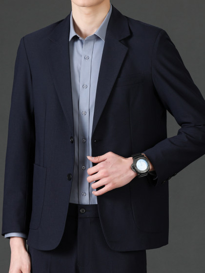 罗蒙休闲小西装男外套春秋2025新款商务职业正装西服高级感上衣服