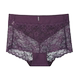 Đồ lót nữ QGIRL / Qiao modal eo cao màu đen nhỏ bằng phẳng ren openwork quần MM cỡ lớn đồ lót dành cho những cô nàng màn hình phẳng Eo cao