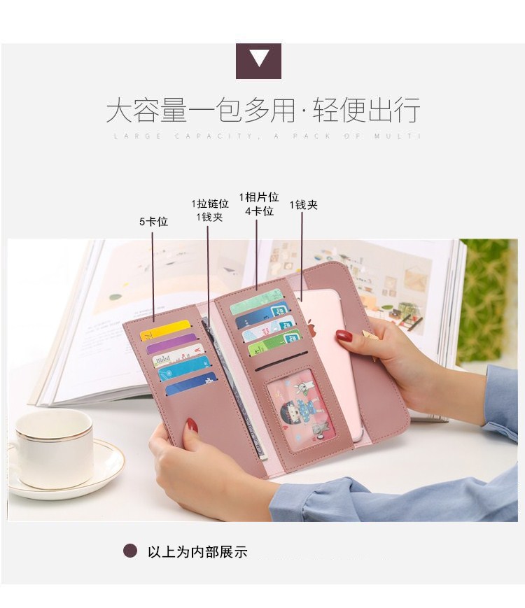 Ví 2018 nữ mới Hàn Quốc phiên bản cá tính dài phần nhỏ tươi đa chức năng khóa Nhật Bản và ví mỏng dễ thương Hàn Quốc ví nam đẹp