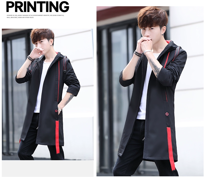 Thanh thiếu niên trong chiếc áo khoác dài trenchcoat nam mùa thu phiên bản Hàn Quốc của xu hướng đẹp trai mới cộng với áo nhung học sinh trung học mùa đông