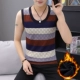 Áo khoác nhung dày ấm áp vest nam vest mỏng vai Vest không tay cotton mùa đông bó sát mặc vest đẹp áo thun ba lỗ