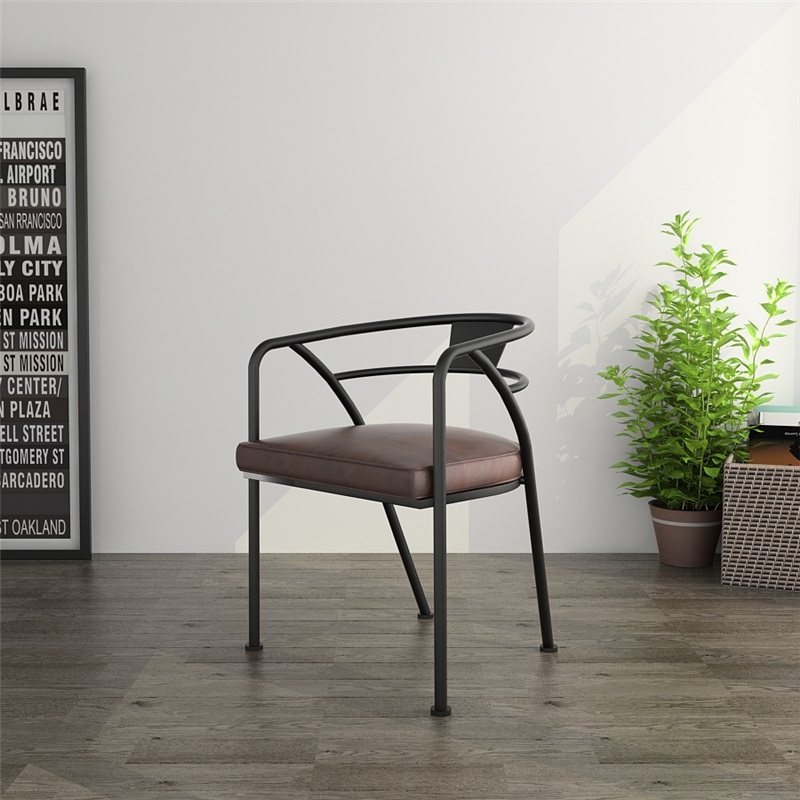 Iron art dining table and chairs Family with American retro modern minimalist office chair Milk Tea Shop Café Casual Chair