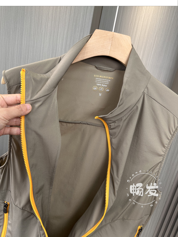 Жилеты 日系轻奢高端！户外机能马甲 夏季男士轻薄速干运动坎肩背心外套 Taarab