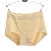 4 strips of colored fields Underpants female pure cotton Organic Cotton Breathable Comfort Bag Glutes Medium-high Waist