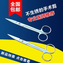 Medical stainless steel scissors straight pointed elbows pointed round head shears 14 16 18 20cm