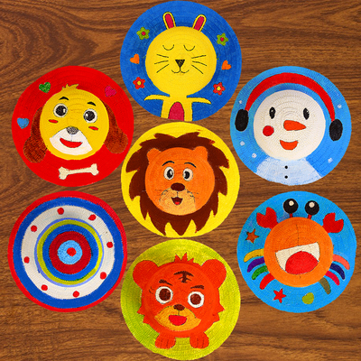 幼儿园手绘涂鸦草帽DIY