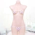 Mini bikini ren-dâu dâu tây vuông gợi cảm chất béo gợi cảm vui vẻ chia tách hồ bơi nước nóng suối tắm phù hợp áo bơi 2 mảnh kín đáo Bộ đồ bơi hai mảnh