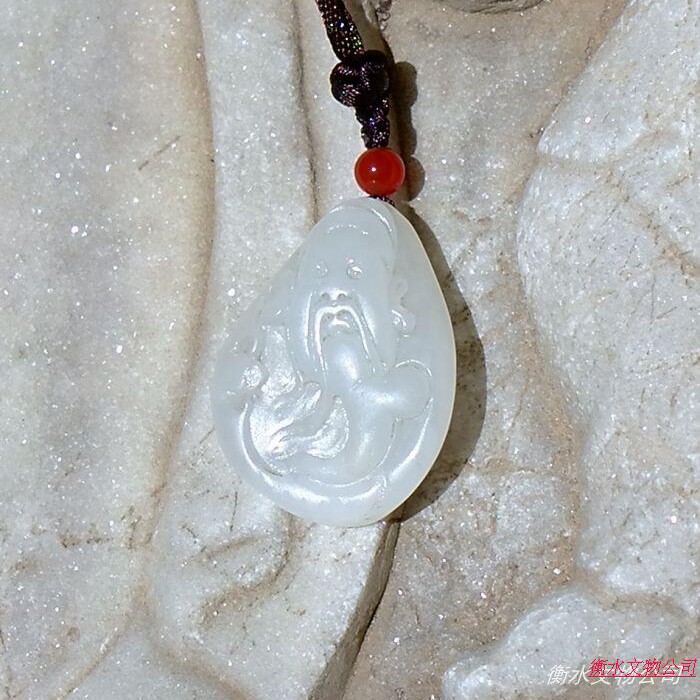 Immersion = Cloud 4765 stocks Natural Xinjiang and Tian Yubai Goat Fat Jade Seed Stock Public Pependant Pendant Belt Certificate