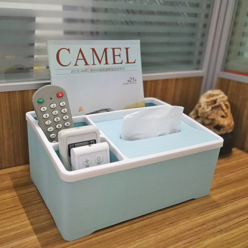 Remote control storage box coffee table desktop mobile phone tablet finishing box creative home multi-functional drawer box tissue box