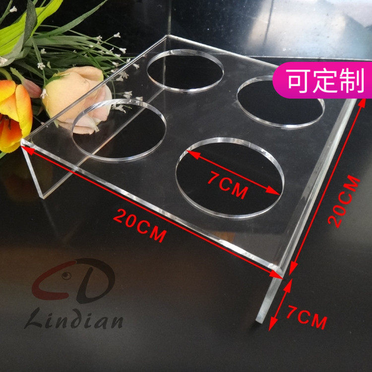 Acrylic shelf glass rack milk tea display coffee collection rack experimental bracket fruit dew placement shelf