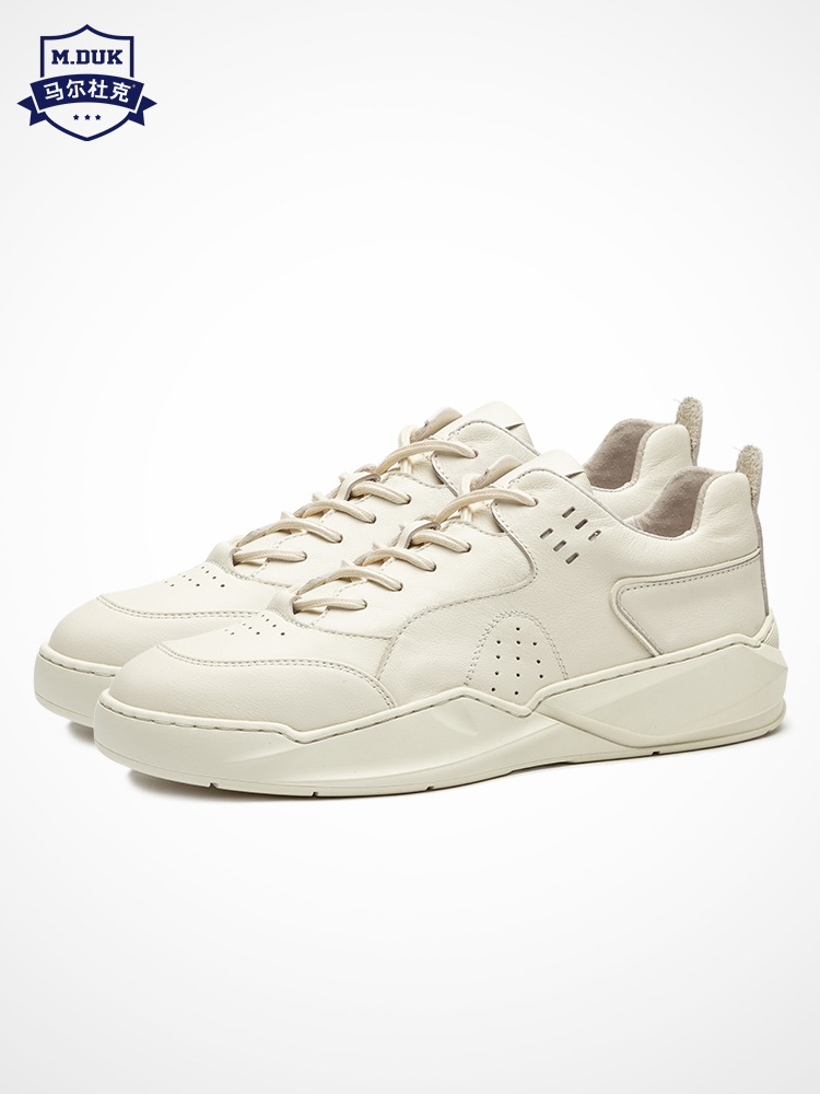 Malduke Tide Shoes 2020 new white skateboard shoes men's Korean edition tide - hundred sports casual white shoes