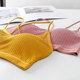 Cotton beautiful back bra women's sling net red hot style wrapped bra vest style one piece with chest pad cross tube top underwear