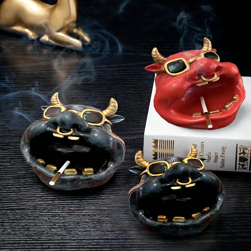 Cartoon Mengniu Smoking Ash Trays Creativity Personality Trend Fashion Modern Cute Home Living Room Tobacco Cylinder Nordic Ins Wind
