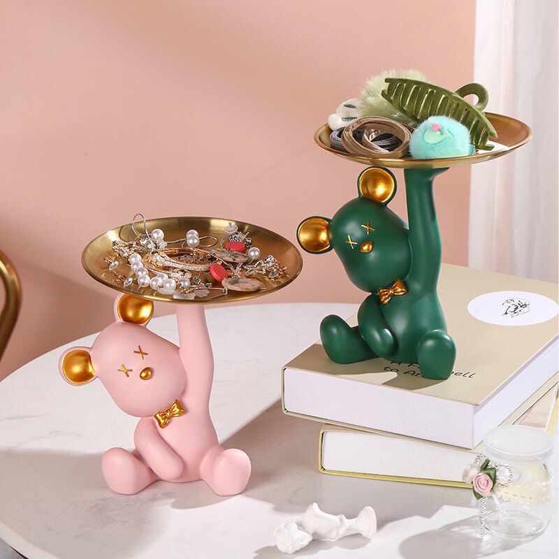 Blast Creative Violent Bear Swing Network red light luxury key to collect tray basalt living room decorations Joe relocation gift