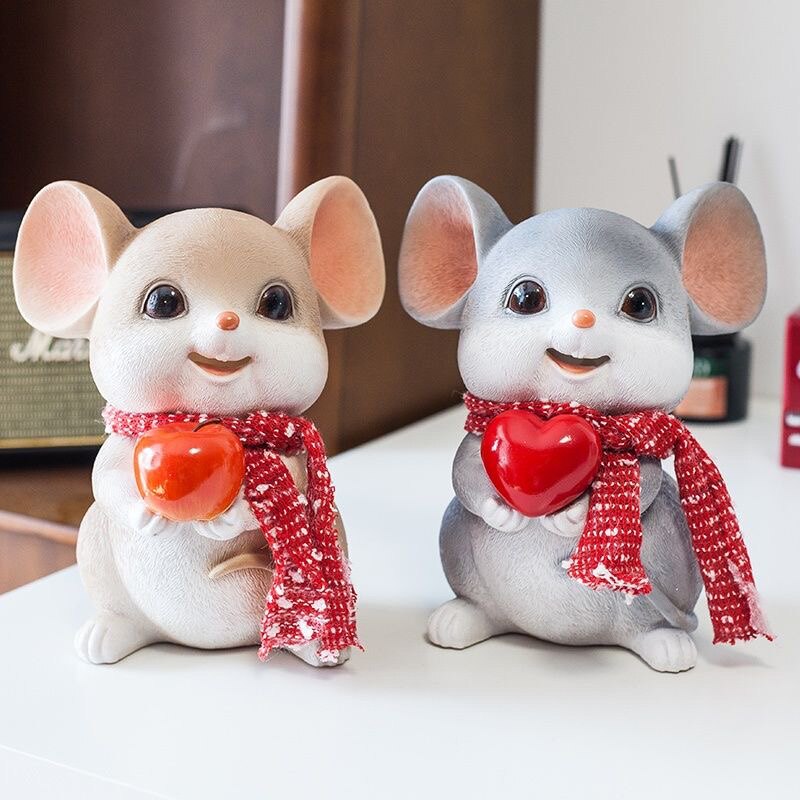 Cute Mouse deposit money pot to send girl child deposit cylinder can be saved money cylinder raw Xiao rat creative gift