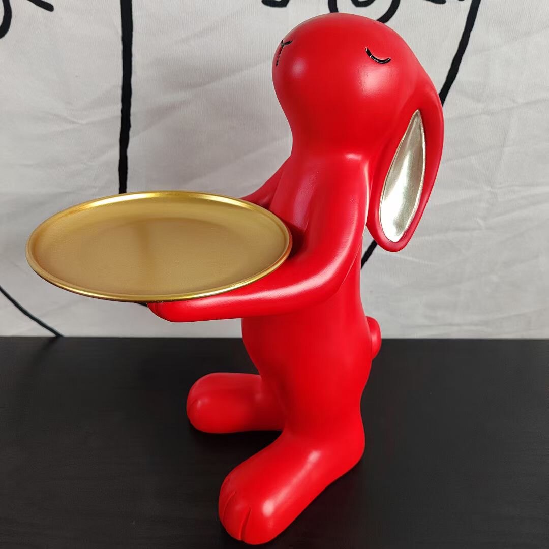 Ji Rabbit Newsroom Entrance to the door Shoes Cupboard Key Containing tray Swing Piece Living Room Entrance door Xuanguan TV Wine Cabinet Decoration Gift