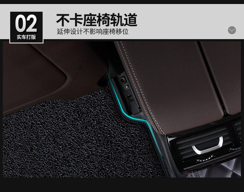 Car Floor Mat for the Driver's Seat, Full Coverage Single-Piece Mat, Separate Passenger Seat Mat, Wire Loop Floor Mat