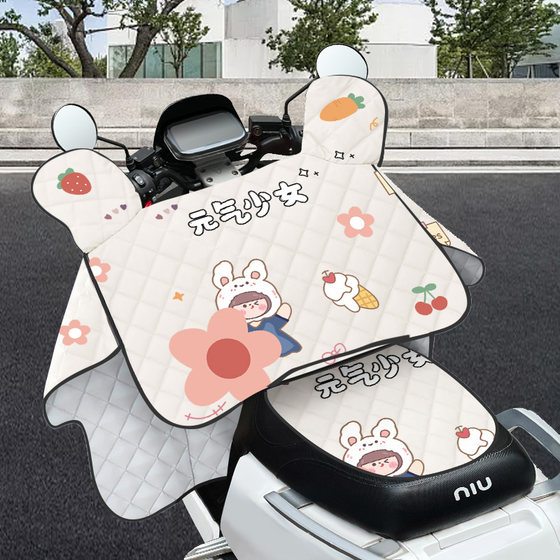 Electric vehicle windshield quilt summer sunscreen small battery motorcycle waterproof windproof quilt four-season sunshade