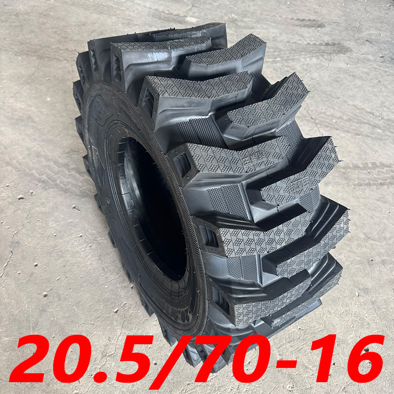 20.5/70-16 Forklift Loader Tire Thickeneded Wear-Resistant Engineering Tire 20.5/70R16 Semi-Solid Steel Wire Tire