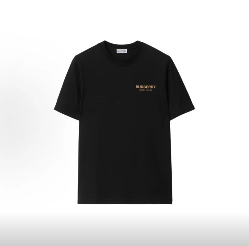In-Stock Burberry Women's Small Letter Logo Round Neck Short-Sleeve T-Shirt, Fitted Version In-Stock Burberry Women's Small Letter Logo Round Neck Short-Sleeve T-Shirt, Fitted Version