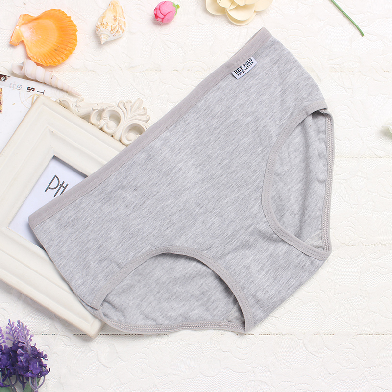 Đồ lót cotton hộp quà tặng của phụ nữ ở eo cộng với chất béo kích thước lớn chất béo mm phim hoạt hình dễ thương 3x không có dấu vết rắn màu mỏng tóm tắt - Bộ quà tặng set do lot nu
