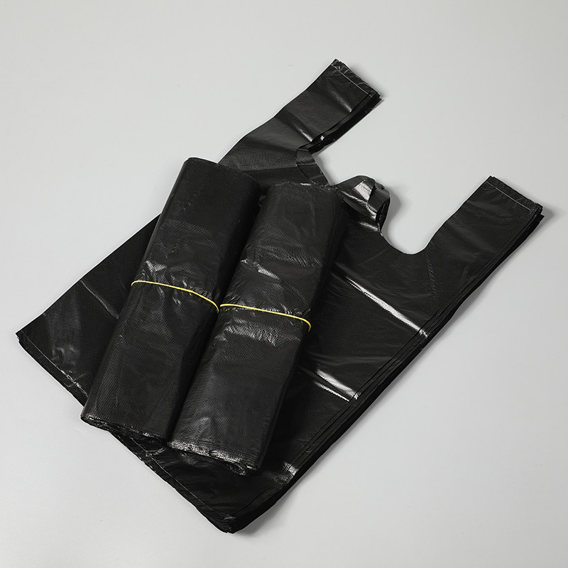 Black hand-held vest bag housekitchen thicker garbage bag handbag pocket bag supermarket shopping plastic bag