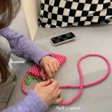 Портативная модная сумка через плечо, плетеный набор материалов с бусинами, DIY