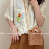 Портативная плетеная ретро сумка через плечо с бусинами, набор материалов, DIY, новая коллекция