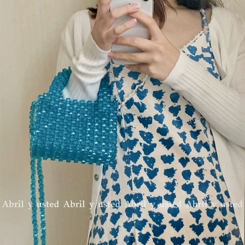 Портативная плетеная ретро сумка через плечо с бусинами, набор материалов, DIY, новая коллекция