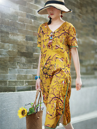 读你民族风原创设计2018夏装新款文艺复古中