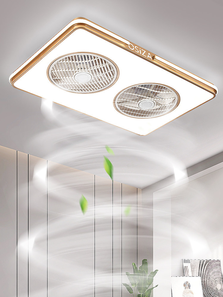 Living room fan lamp atmospheric hall home ceiling modern simple one with 2022 new invisible fan lamp