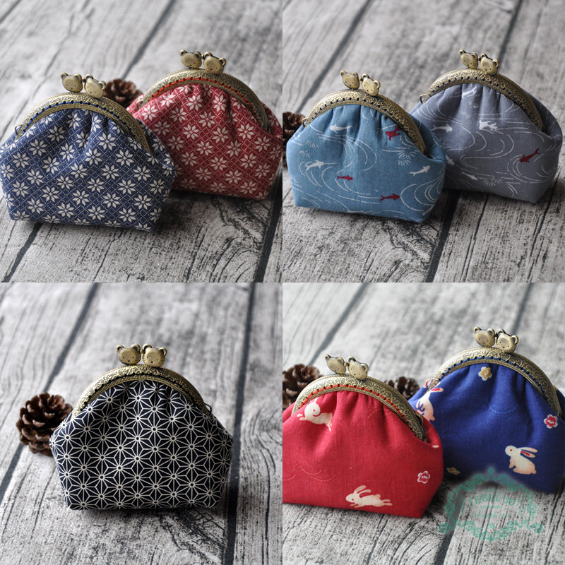 Day style and wind opening gold bag 100 lap cute zero wallet containing bag retro small bag hand holding bag jewellery bag small cloth bag