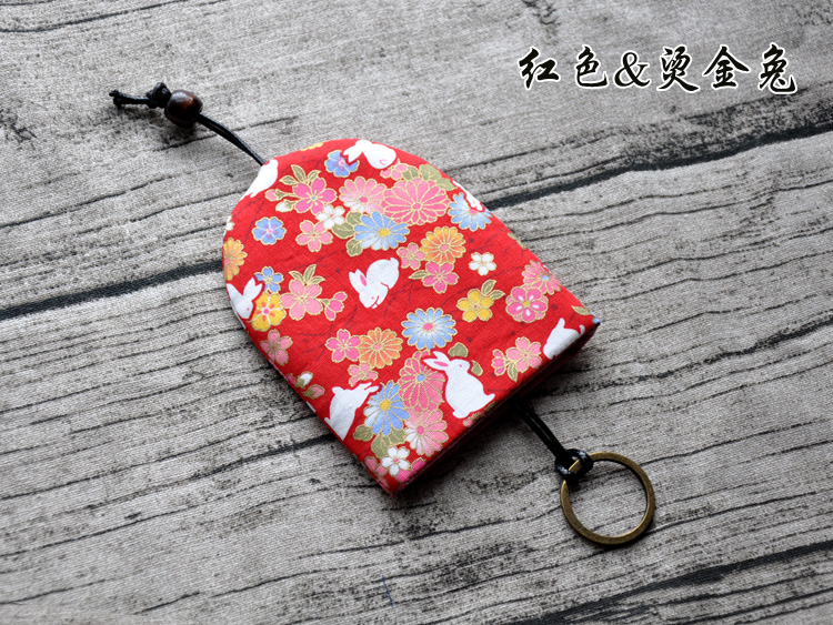 Handmade tùy chỉnh và gió thỏ vải kéo loại sáng tạo túi chìa khóa công suất lớn ví đựng tiền 