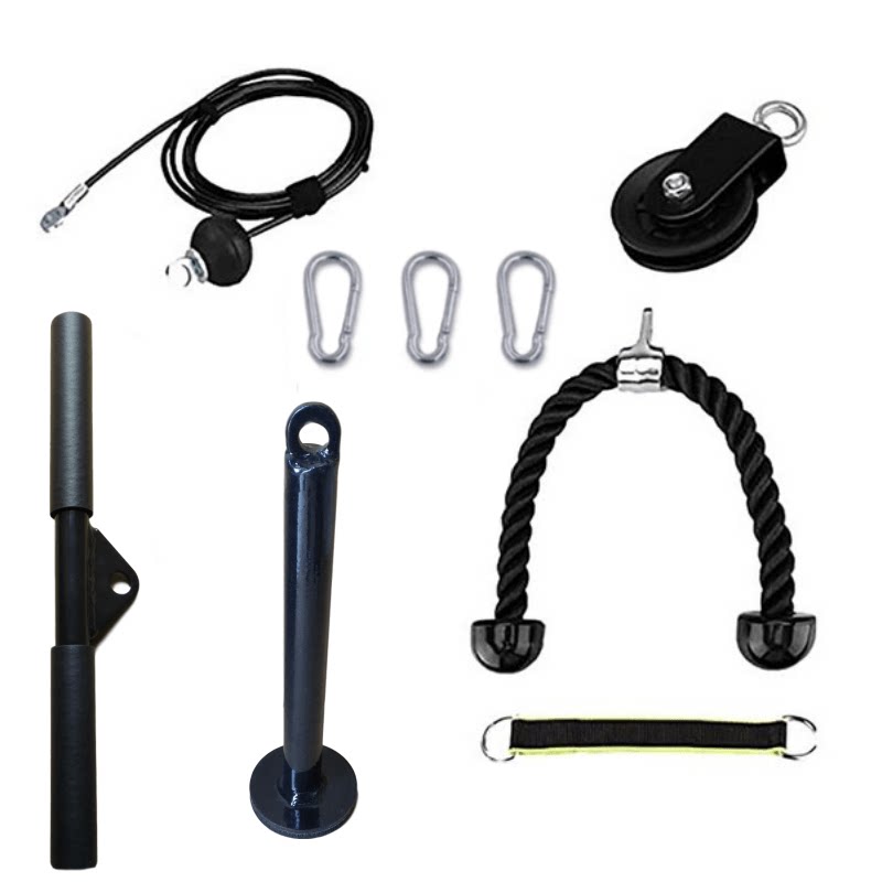 Cross-border portable limited fitness equipment X-piece set DIY pulley rope arm strength triceps arm strength