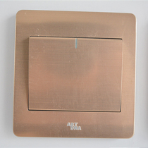 Type 86 Jacupoints A66 Home Champagne Gold wire drawing 1 open 10A Single Bond Wall Single Control Single Link Switch Panel