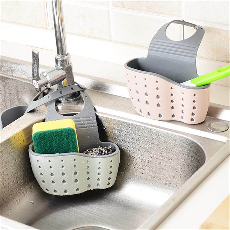 Kitchen Utensils Sink Drain Hanging Bag Small Shelve Sponge Pool Containing Supplies Hanging Basket Drain rack