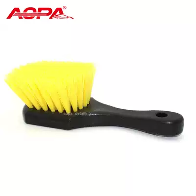 aopa OPA car beauty shop tire wash brush cleaning tool short handle cleaning brush hand brush yellow hair hard brush