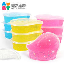 Net red foaming glue super large bubble transparent crystal mud non-toxic ultra light clay children Plasticine slime set